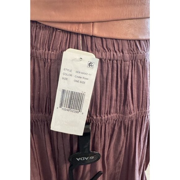 Womens ADA Wrap Belt Cinder Rose Pink Leather $89 NEW main image 9